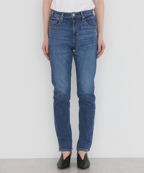 AMERICAN HOLIC(アメリカンホリック)の「【WEB限定】テーパードデニム(+3cm)(デニムパンツ・レディース・ライトインディゴブルー/インディゴブルー/ワンウォッシュ/ブラック/ブルー系その他・M/XL/L/S/XS)」の3枚目の写真