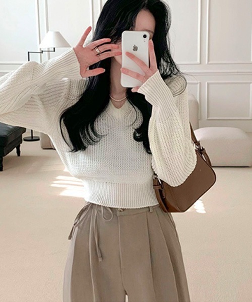 BEIDELLI（ベイデリー）の「[BELLIDE MADE] リボンハイウエストストレートスラックスパンツ（スラックス・レディース・モカ・SMALL/MEDIUM）」の12枚目の写真
