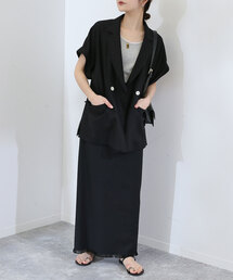 SLOBE IENA レーヨンリネンハーフスリーブジャケット スローブイエナ SLOBE IENA（スローブイエナ）の「レーヨンリネンハーフスリーブ