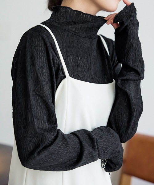 KOBE LETTUCE(コウベレタス)の「シアージャガードフィンガーホールプルオーバー(その他トップス・レディース・オフホワイト/ライム/ラベンダー/ブルー/ブラック・FREE)」の3枚目の写真