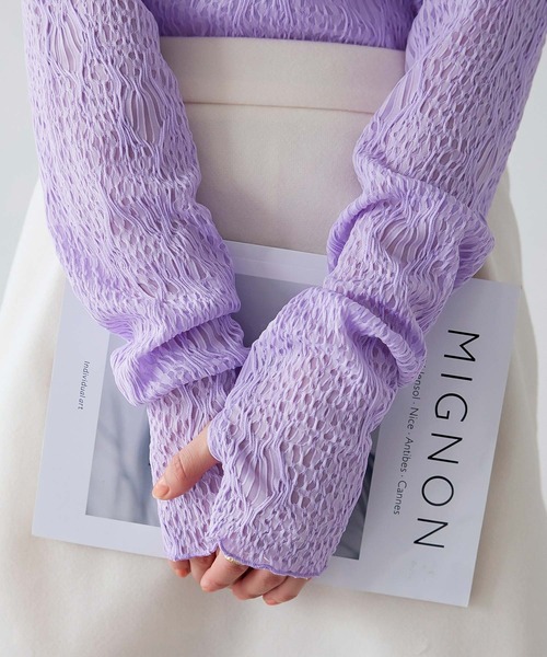 KOBE LETTUCE(コウベレタス)の「シアージャガードフィンガーホールプルオーバー(その他トップス・レディース・オフホワイト/ライム/ラベンダー/ブルー/ブラック・FREE)」の12枚目の写真