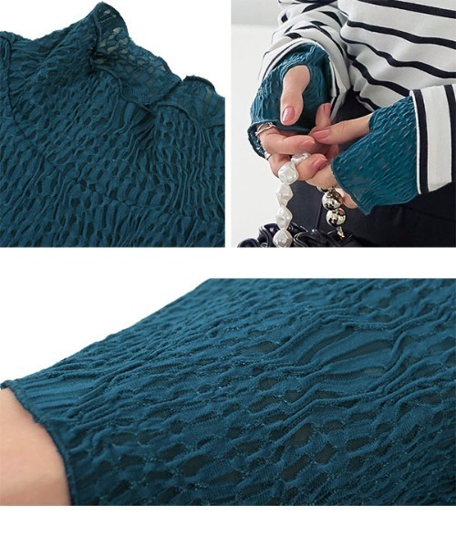 KOBE LETTUCE(コウベレタス)の「シアージャガードフィンガーホールプルオーバー(その他トップス・レディース・オフホワイト/ライム/ラベンダー/ブルー/ブラック・FREE)」の8枚目の写真