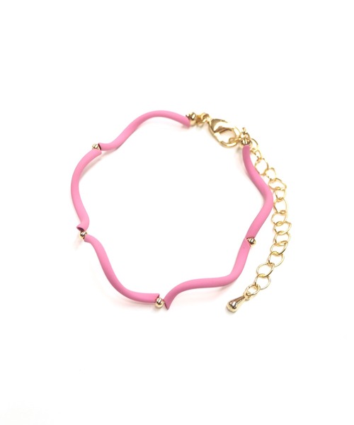 Casselini(キャセリーニ)の「Casselini(キャセリーニ)カラーなみなみブレスレット(ブレスレット・レディース・ブルー/ピンク/シルバー・FREE)」の6枚目の写真