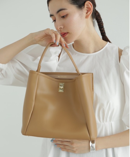 JILL STUART(ジルスチュアート)の「2Wayワークトートバッグ(トートバッグ・レディース・ブラック/ベージュ・フリ-)」の1枚目の写真