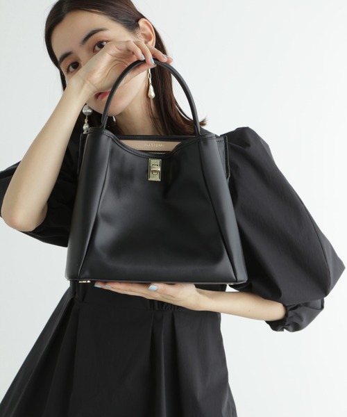 JILL STUART(ジルスチュアート)の「2Wayワークトートバッグ(トートバッグ・レディース・ブラック/ベージュ・フリ-)」の8枚目の写真