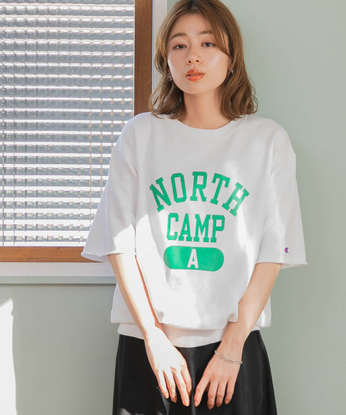 Champion(チャンピオン)の「『別注』Champion×Sonny Label ロゴスェットTシャツ(Tシャツ/カットソー・レディース・ブラック/オートミール/グレー/ホワイト・LARGE/MEDIUM)」の5枚目の写真