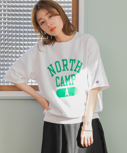 Champion(チャンピオン)の「『別注』Champion×Sonny Label ロゴスェットTシャツ(Tシャツ/カットソー・レディース・ブラック/オートミール/グレー/ホワイト・LARGE/MEDIUM)」の6枚目の写真