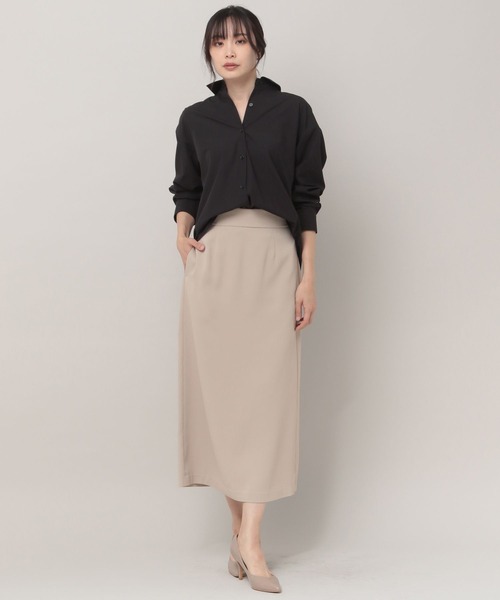 Elura（エルーラ）の「アイロンいらずレギュラーシャツ（シャツ/ブラウス・レディース・ホワイト系その他5/ネイビー/ホワイト・LARGE/MEDIUM/SMALL）」の10枚目の写真