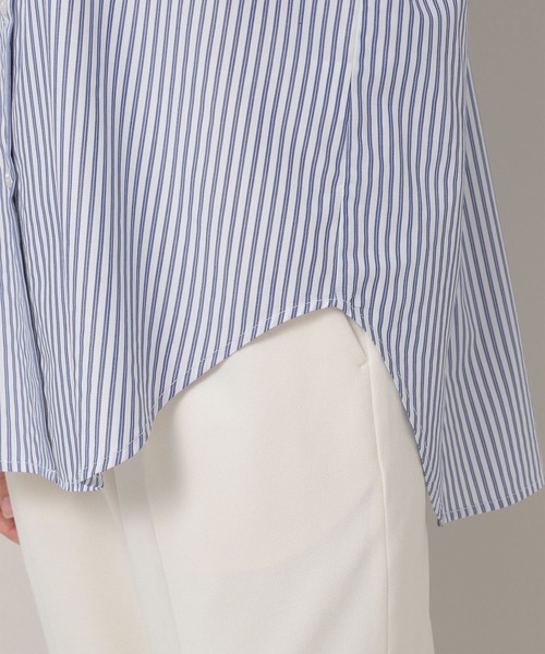 Elura（エルーラ）の「アイロンいらずレギュラーシャツ（シャツ/ブラウス・レディース・ホワイト系その他5/ネイビー/ホワイト・LARGE/MEDIUM/SMALL）」の18枚目の写真