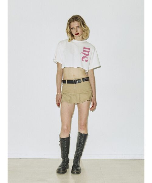 jouetie(ジュエティ)の「me jane クロップド Tシャツ【コラボ】(Tシャツ/カットソー・レディース・ブラック/オフホワイト/オレンジ・MEDIUM)」の13枚目の写真