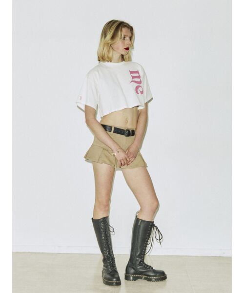 jouetie(ジュエティ)の「me jane クロップド Tシャツ【コラボ】(Tシャツ/カットソー・レディース・ブラック/オフホワイト/オレンジ・MEDIUM)」の17枚目の写真