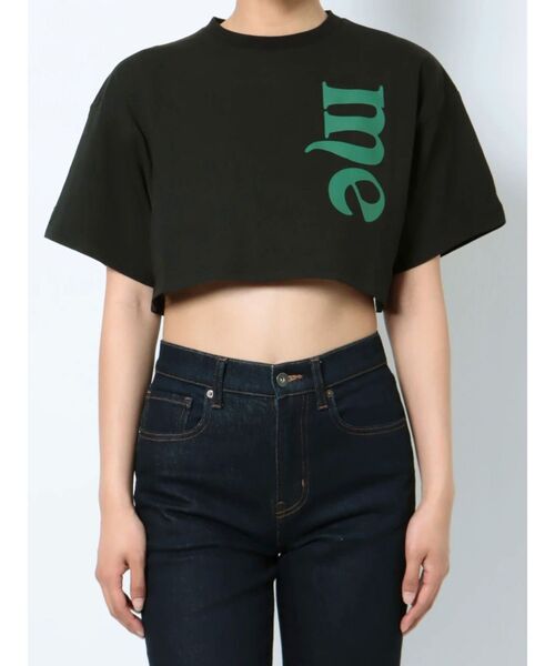 jouetie(ジュエティ)の「me jane クロップド Tシャツ【コラボ】(Tシャツ/カットソー・レディース・ブラック/オフホワイト/オレンジ・MEDIUM)」の7枚目の写真