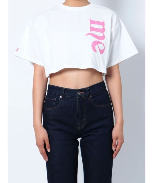 jouetie(ジュエティ)の「me jane クロップド Tシャツ【コラボ】(Tシャツ/カットソー・レディース・ブラック/オフホワイト/オレンジ・MEDIUM)」の22枚目の写真
