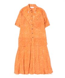 TOGA Polyester print dress トーガ  ワンピース TOGA（トーガ）の「TOGA PULLA Mesh marble print shirt dress