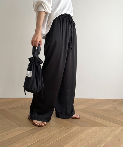 El mar(エルマール) サテンイージーパンツ