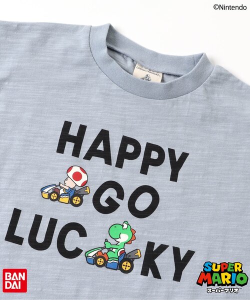 BREEZE マリオ　ロンT  ブリーズ　新品 スーパーマリオ ロゴグラフィックTシャツ（Tシャツ/カットソー