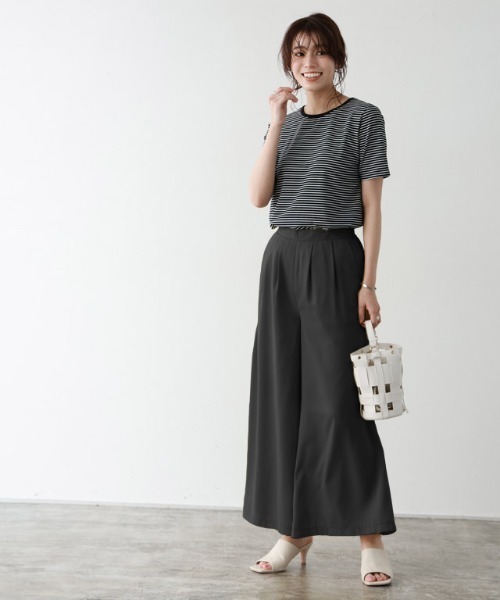 Pierrot（ピエロ）の「リネンライクタックパンツ（その他パンツ・レディース・ブラック/グリーン系その他/グレー系その他/ブルー/モカ・M/L/PM）」の11枚目の写真