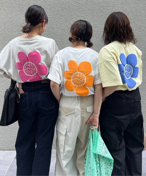 CPCM（シーピーシーエム）の「立体ぷくぷく花ロゴTシャツ（Tシャツ/カットソー・レディース・グレー/オフホワイト/イエロー系その他・FREE）」の20枚目の写真