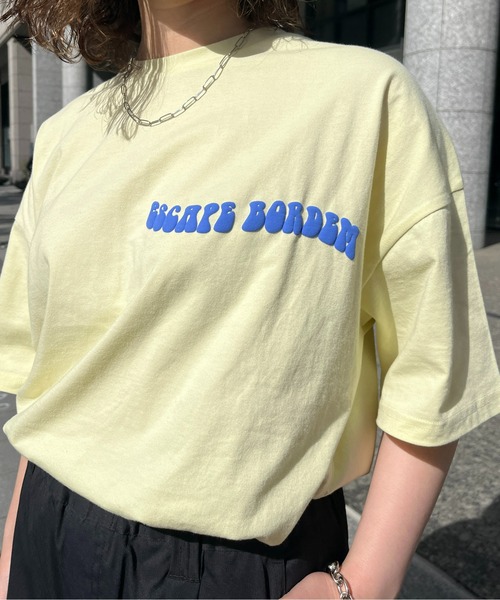 CPCM（シーピーシーエム）の「立体ぷくぷく花ロゴTシャツ（Tシャツ/カットソー・レディース・グレー/オフホワイト/イエロー系その他・FREE）」の14枚目の写真