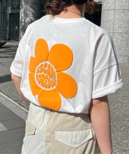 CPCM（シーピーシーエム）の「立体ぷくぷく花ロゴTシャツ（Tシャツ/カットソー・レディース・グレー/オフホワイト/イエロー系その他・FREE）」の16枚目の写真