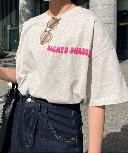 CPCM（シーピーシーエム）の「立体ぷくぷく花ロゴTシャツ（Tシャツ/カットソー・レディース・グレー/オフホワイト/イエロー系その他・FREE）」の15枚目の写真