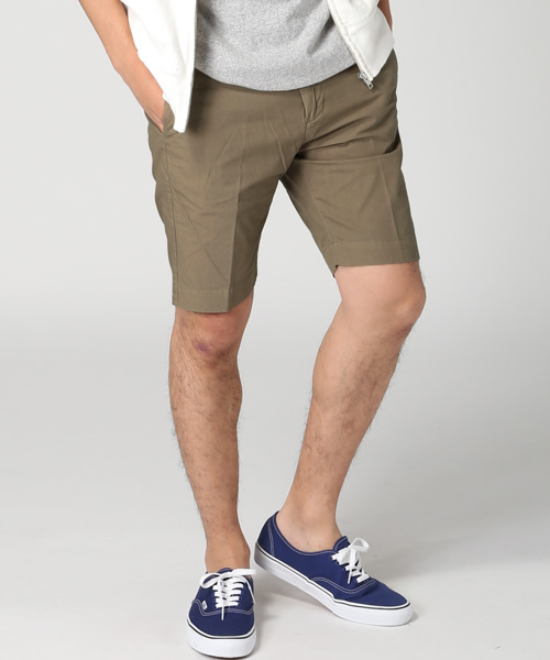 JOURNAL STANDARD relume（ジャーナルスタンダード　レリューム）の「ハイカウントクロスショーツ #（その他パンツ・メンズ・ベージュ系その他/カーキ/ネイビー/ベージュ・LARGE/MEDIUM/SMALL）」の2枚目の写真