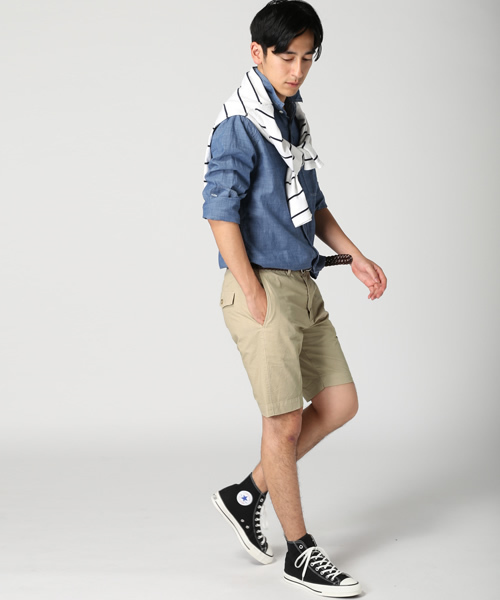 JOURNAL STANDARD relume（ジャーナルスタンダード　レリューム）の「ハイカウントクロスショーツ #（その他パンツ・メンズ・ベージュ系その他/カーキ/ネイビー/ベージュ・LARGE/MEDIUM/SMALL）」の15枚目の写真