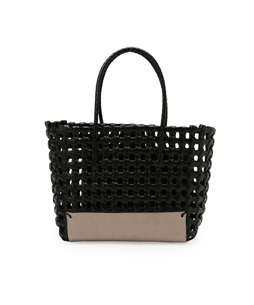 BROWN THEATRE PRODUCTS（ブラウンシアタープロダクツ）の「【BROWN THEATRE PRODUCTS】ロゴラベルバスケットバッグ（かごバッグ・レディース・ブラック/ホワイト/ベージュ系その他・FREE）」の16枚目の写真