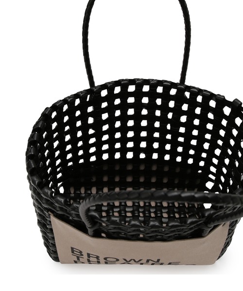 BROWN THEATRE PRODUCTS（ブラウンシアタープロダクツ）の「【BROWN THEATRE PRODUCTS】ロゴラベルバスケットバッグ（かごバッグ・レディース・ブラック/ホワイト/ベージュ系その他・FREE）」の10枚目の写真