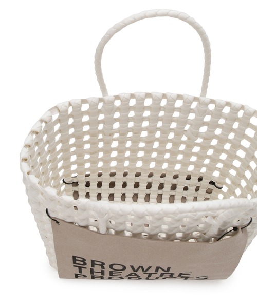 BROWN THEATRE PRODUCTS（ブラウンシアタープロダクツ）の「【BROWN THEATRE PRODUCTS】ロゴラベルバスケットバッグ（かごバッグ・レディース・ブラック/ホワイト/ベージュ系その他・FREE）」の18枚目の写真