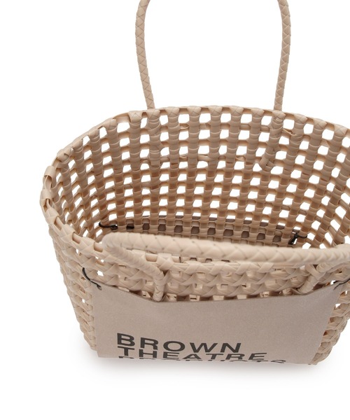 BROWN THEATRE PRODUCTS（ブラウンシアタープロダクツ）の「【BROWN THEATRE PRODUCTS】ロゴラベルバスケットバッグ（かごバッグ・レディース・ブラック/ホワイト/ベージュ系その他・FREE）」の12枚目の写真