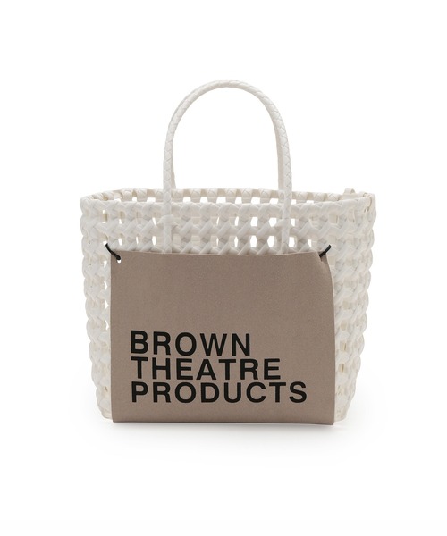 BROWN THEATRE PRODUCTS（ブラウンシアタープロダクツ）の「【BROWN THEATRE PRODUCTS】ロゴラベルバスケットバッグ（かごバッグ・レディース・ブラック/ホワイト/ベージュ系その他・FREE）」の7枚目の写真