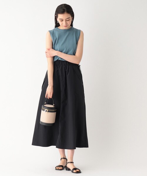 OPAQUE.CLIP(オペークドットクリップ)の「◆オーガニックコットン ノースリーブニット【洗える/UVケア】(ニット/セーター・レディース・ピンク系/ブラック/ホワイト系5/ライトブルー・40/38)」の21枚目の写真