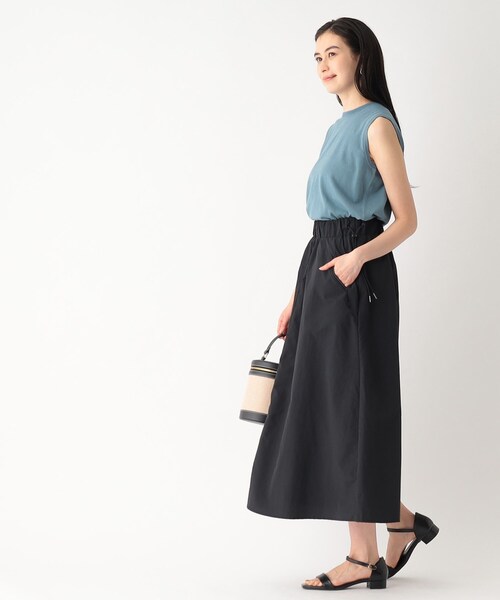 OPAQUE.CLIP(オペークドットクリップ)の「◆オーガニックコットン ノースリーブニット【洗える/UVケア】(ニット/セーター・レディース・ピンク系/ブラック/ホワイト系5/ライトブルー・40/38)」の22枚目の写真