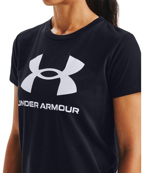 UNDER ARMOUR（アンダーアーマー）の「UAライブ スポーツスタイル グラフィック ショートスリーブTシャツ（トレーニング/レディース）（Tシャツ/カットソー・レディース・ブラック・M/L/S/XL）」の4枚目の写真