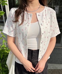 nemne store | 【低身長用サイズあり】前後2way総柄サーマルカーディガン(カーディガン/ボレロ)