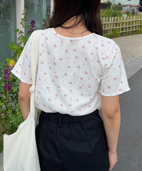 nemne store(ネンネストア)の「【低身長用サイズあり】前後2way総柄サーマルカーディガン(カーディガン/ボレロ・レディース・アイボリー/オフホワイト/ブルー・SMALL/MEDIUM)」の18枚目の写真