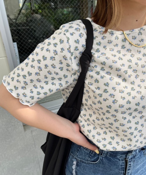 nemne store(ネンネストア)の「【低身長用サイズあり】前後2way総柄サーマルカーディガン(カーディガン/ボレロ・レディース・アイボリー/オフホワイト/ブルー・SMALL/MEDIUM)」の22枚目の写真