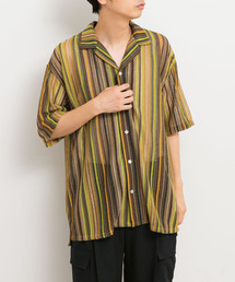 SENSE OF PLACE by URBAN RESEARCH | マルチストライプレースシャツ(5分袖)(シャツ/ブラウス)