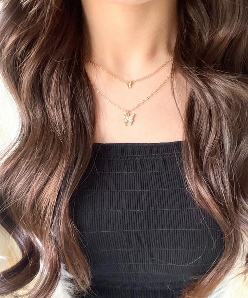 cuorequal(クオレコール)の「バタフライレイヤーネックレス(ネックレス・レディース・ゴールド/シルバー・FREE)」の5枚目の写真