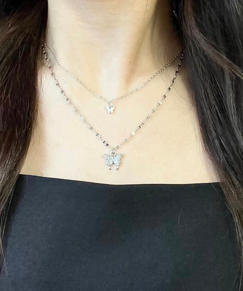 cuorequal(クオレコール)の「バタフライレイヤーネックレス(ネックレス・レディース・ゴールド/シルバー・FREE)」の8枚目の写真