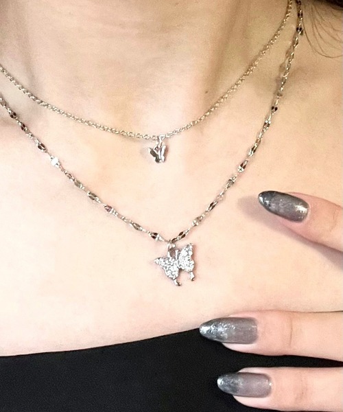 cuorequal(クオレコール)の「バタフライレイヤーネックレス(ネックレス・レディース・ゴールド/シルバー・FREE)」の11枚目の写真