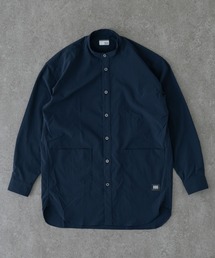 BRICK & SONS | NOTO QUALITY リラックスバンドカラーシャツ＜ネイビー＞(シャツ/ブラウス)