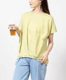 SARARI 冷感裾タック無地半袖Tシャツ