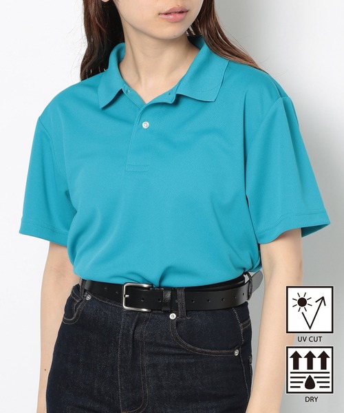 United Athle（ユナイテッドアスレ）の「夏に快適なドライ素材！【United Athle】吸水速乾・UVカット！4.1オンス スペシャルドライアスレチック ポロシャツ ゴルフ テニス スポーツ 5910（ポロシャツ・レディース・レッド/イエロー/グリーン/ロイヤルブルー/ブラック/ネイビー/ホワイト/ライトグリーン/ピンク/パープル/オレンジ/ターコイズブルー/ライトピンク/ライトブルー/バーガンディー・S/L/M/XL）」の7枚目の写真