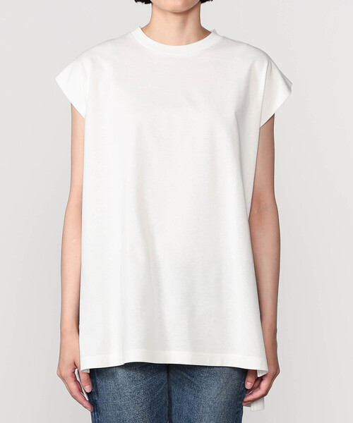 Morris & Sons（モリスアンドサンズ）の「MORRIS & SONS | ノースリーブカットソー WOMEN（Tシャツ/カットソー・レディース・ベージュ/ネイビー/ホワイト/グレー/ブラック・F）」の11枚目の写真