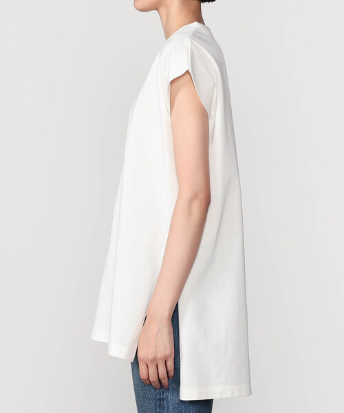 Morris & Sons（モリスアンドサンズ）の「MORRIS & SONS | ノースリーブカットソー WOMEN（Tシャツ/カットソー・レディース・ベージュ/ネイビー/ホワイト/グレー/ブラック・F）」の12枚目の写真