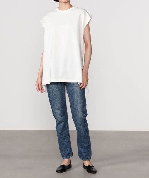 Morris & Sons（モリスアンドサンズ）の「MORRIS & SONS | ノースリーブカットソー WOMEN（Tシャツ/カットソー・レディース・ベージュ/ネイビー/ホワイト/グレー/ブラック・F）」の14枚目の写真