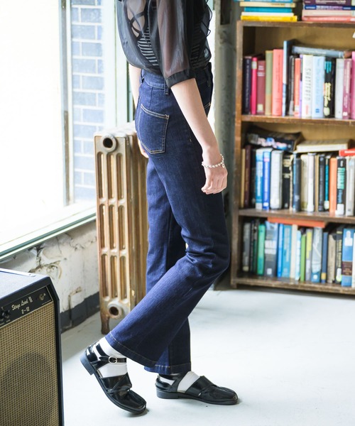 Birthday room（バースデイルーム）の「前ポケット付きデニムパンツ（デニムパンツ・レディース・ネイビー・SMALL/MEDIUM/LARGE）」の9枚目の写真