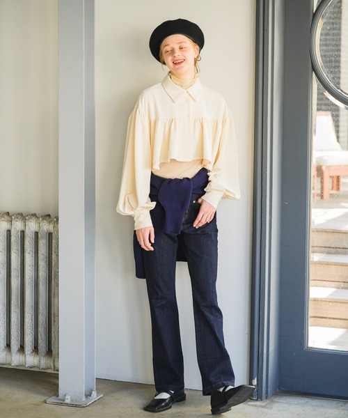 Birthday room（バースデイルーム）の「前ポケット付きデニムパンツ（デニムパンツ・レディース・ネイビー・SMALL/MEDIUM/LARGE）」の20枚目の写真